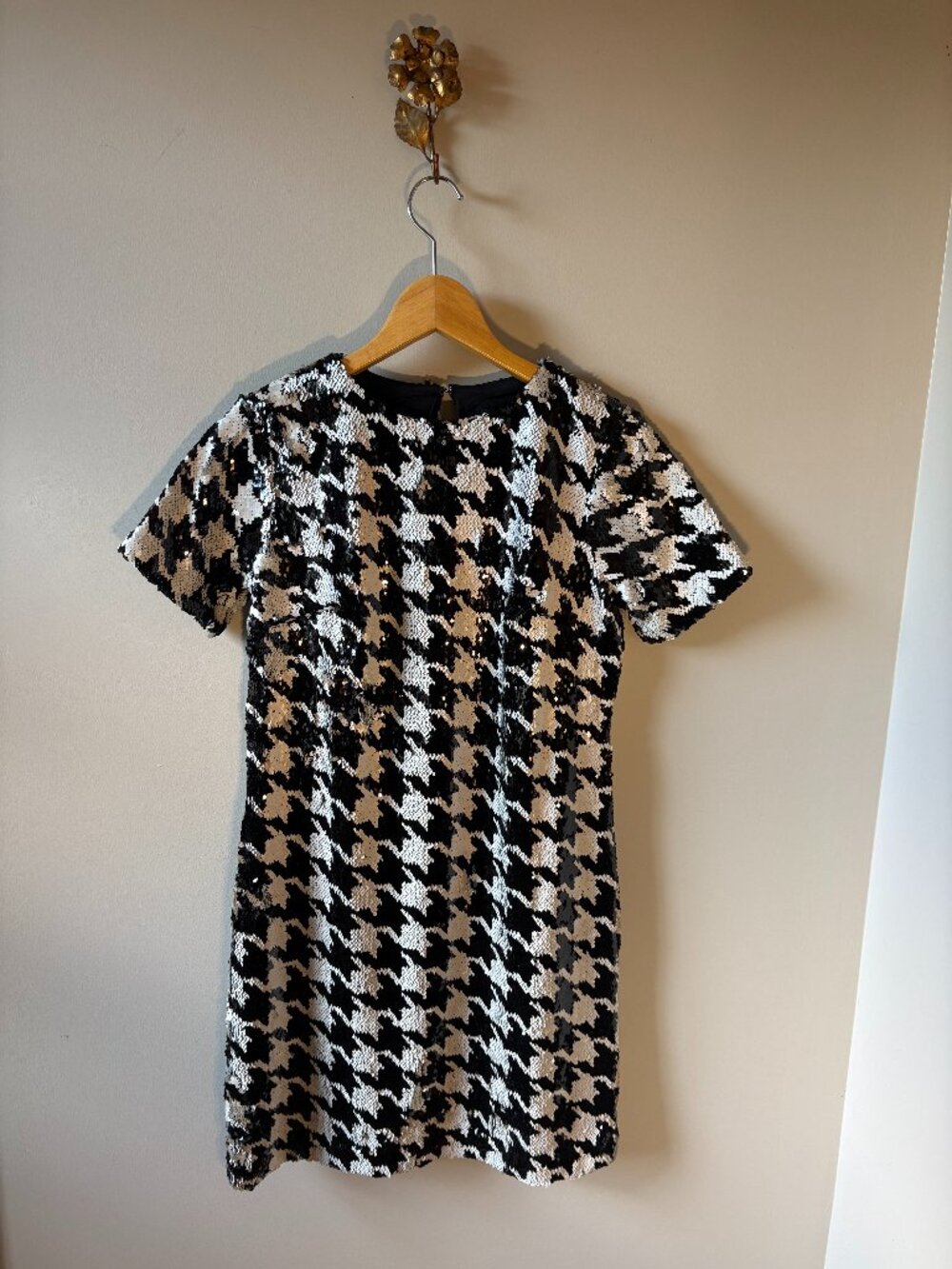 Ann Taylor Houndstooth Sparkle Dress